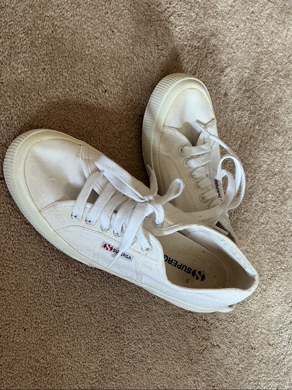 Superga Off-White Canvas Low-Top Trainers